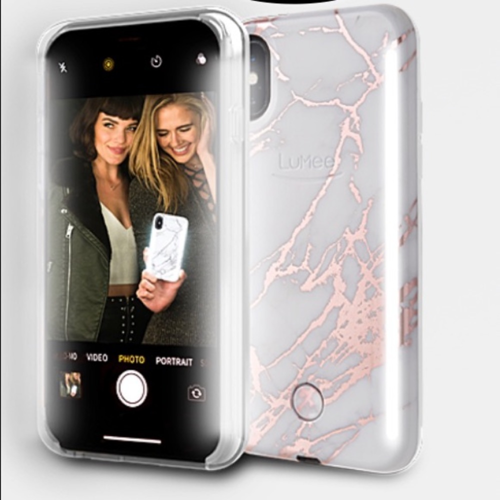 LuMee iPhone 8 Plus case - Duo Metallic Marble